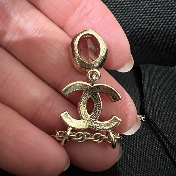 Chanel CC Pearl and pink crystal drop necklace - Picture 8 of 12